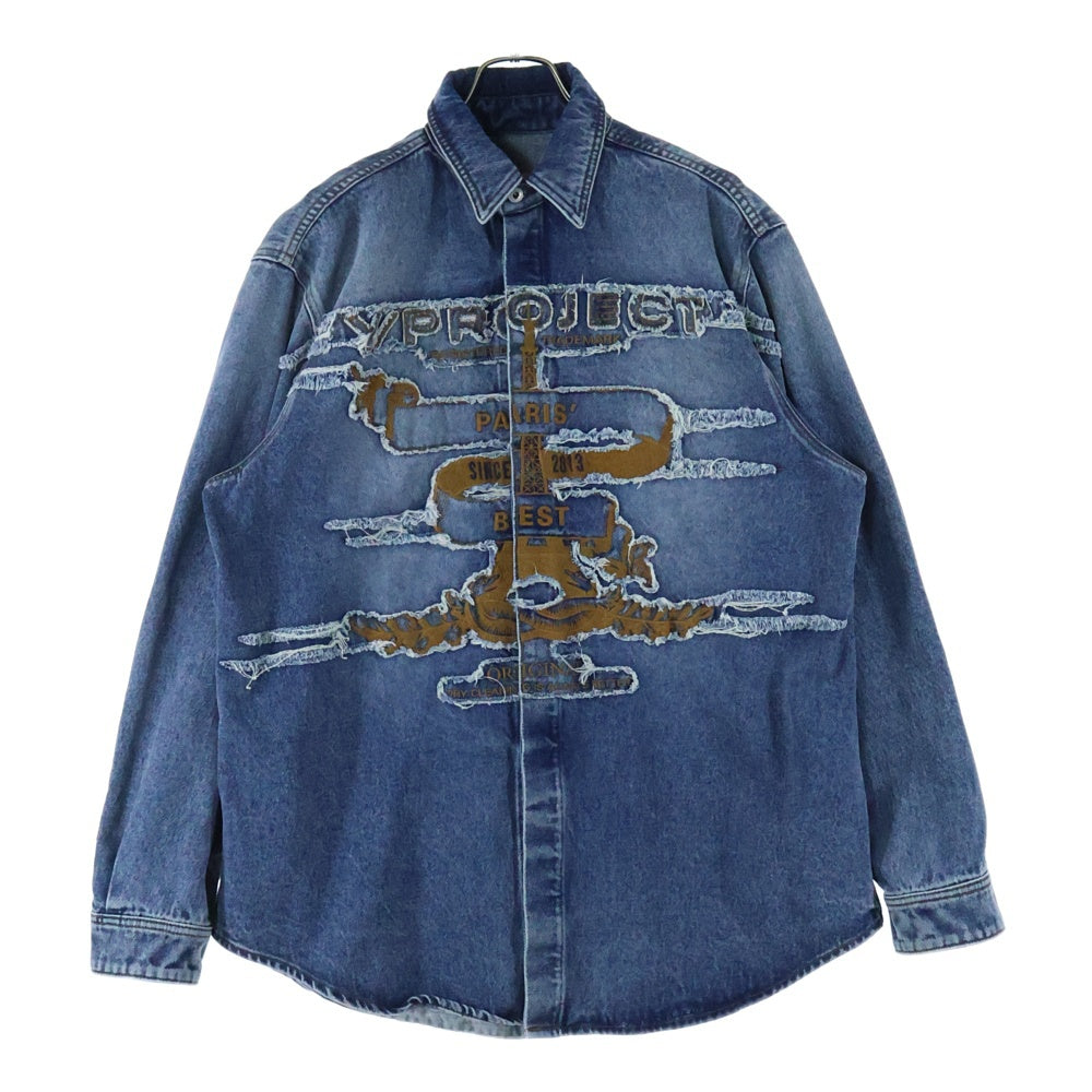 Y/PROJECT(ワイプロジェクト) Paris Best Patch Denim Shirt 長袖デニムシャツ インディゴ