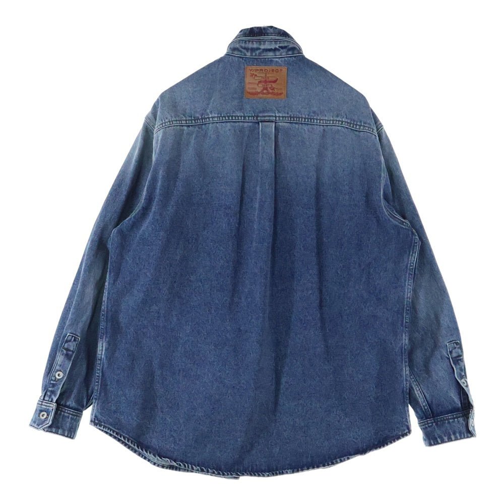 Y/PROJECT(ワイプロジェクト) Paris Best Patch Denim Shirt 長袖デニムシャツ インディゴ