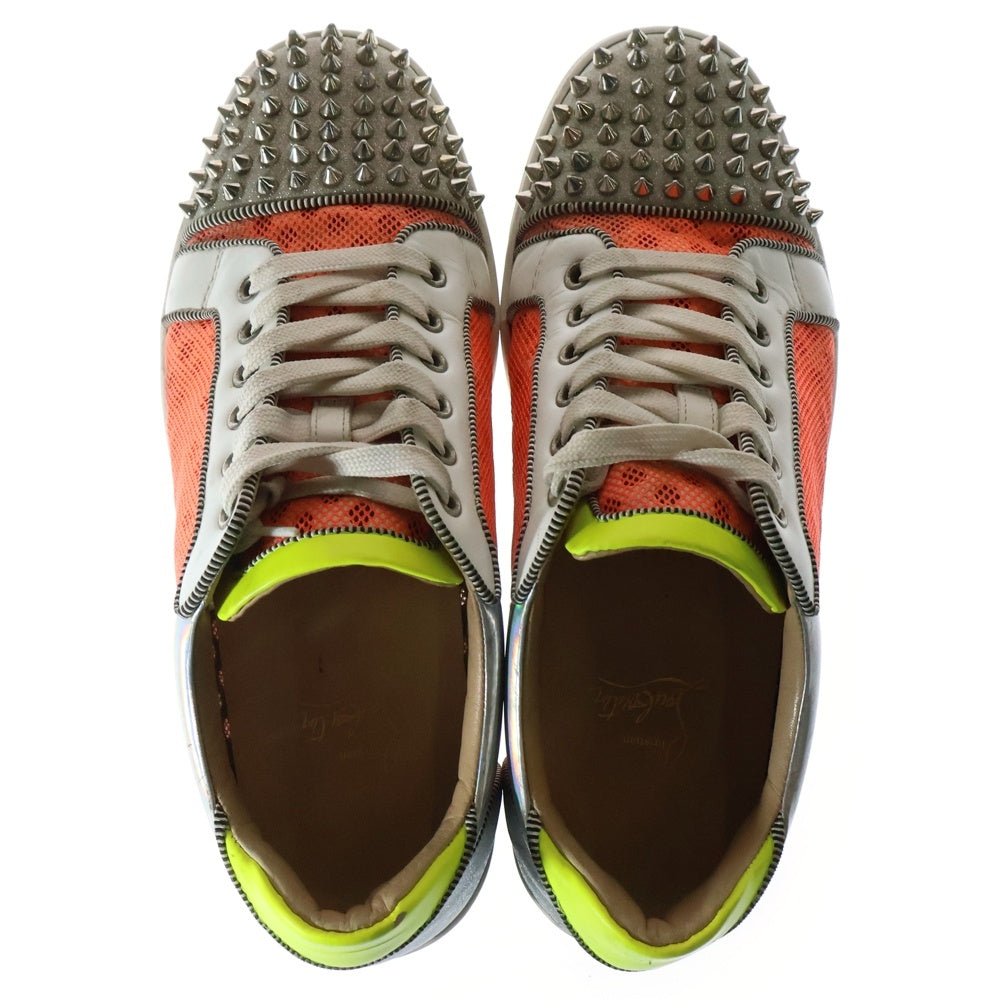 CHRISTIAN LOUBOUTIN(クリスチャンルブタン) AC SEAVASTE SPIKES FLAT GLIT ラメ加工 スタッズ ローカットスニーカー マルチ