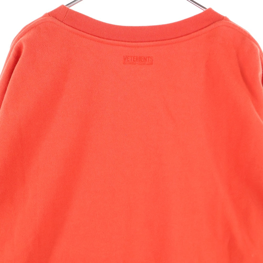 VETEMENTS(ヴェトモン) 20AW LOGO SWEAT SHIRT ロゴスウェットシャツ クルーネックトレーナー レッド UAH20TR726