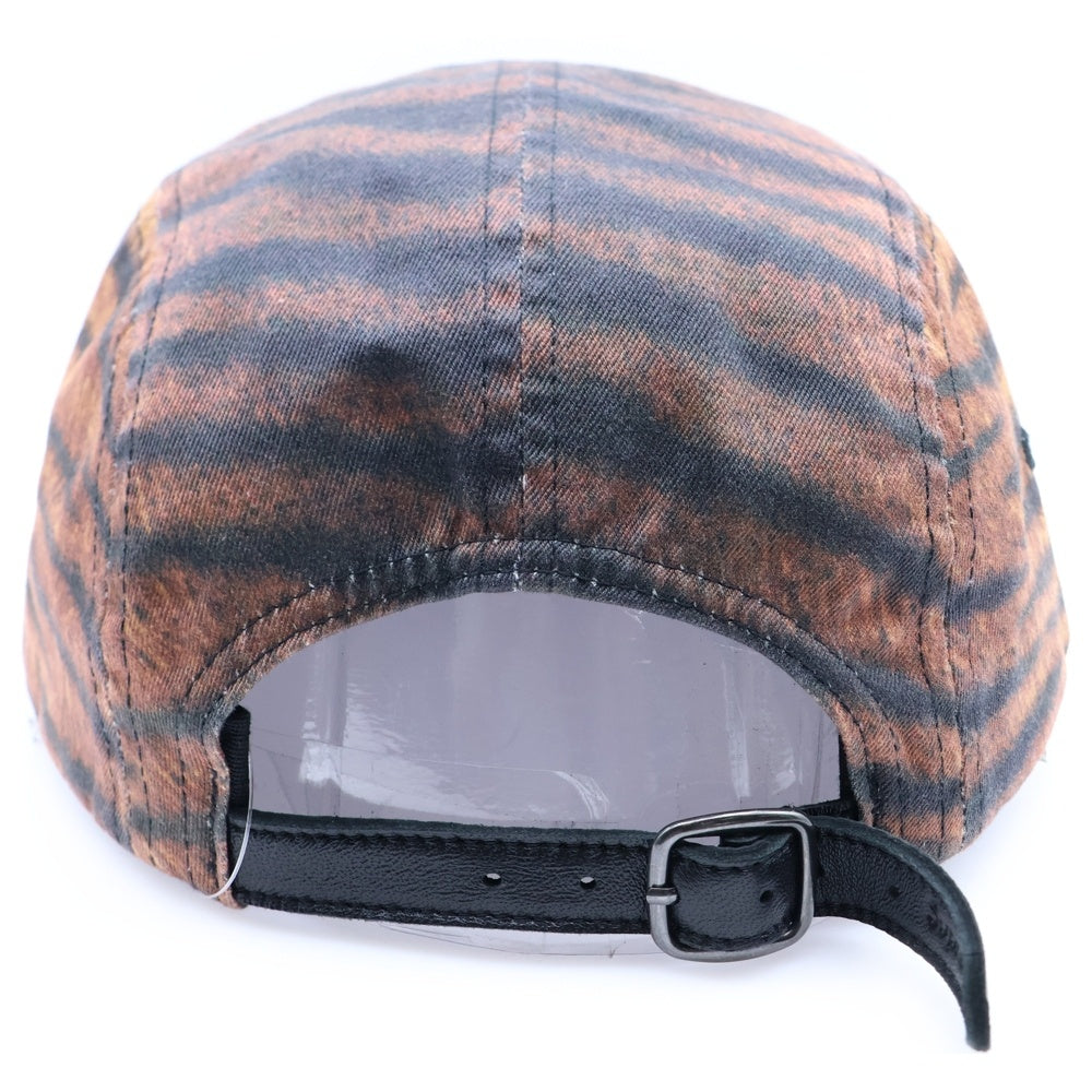SUPREME(シュプリーム) 25AW Washed Chino Twill Camp Cap Tiger ボックスロゴ ウォッシュドチノツイル キャンプキャップ タイガー 帽子 ブラック/イエロー