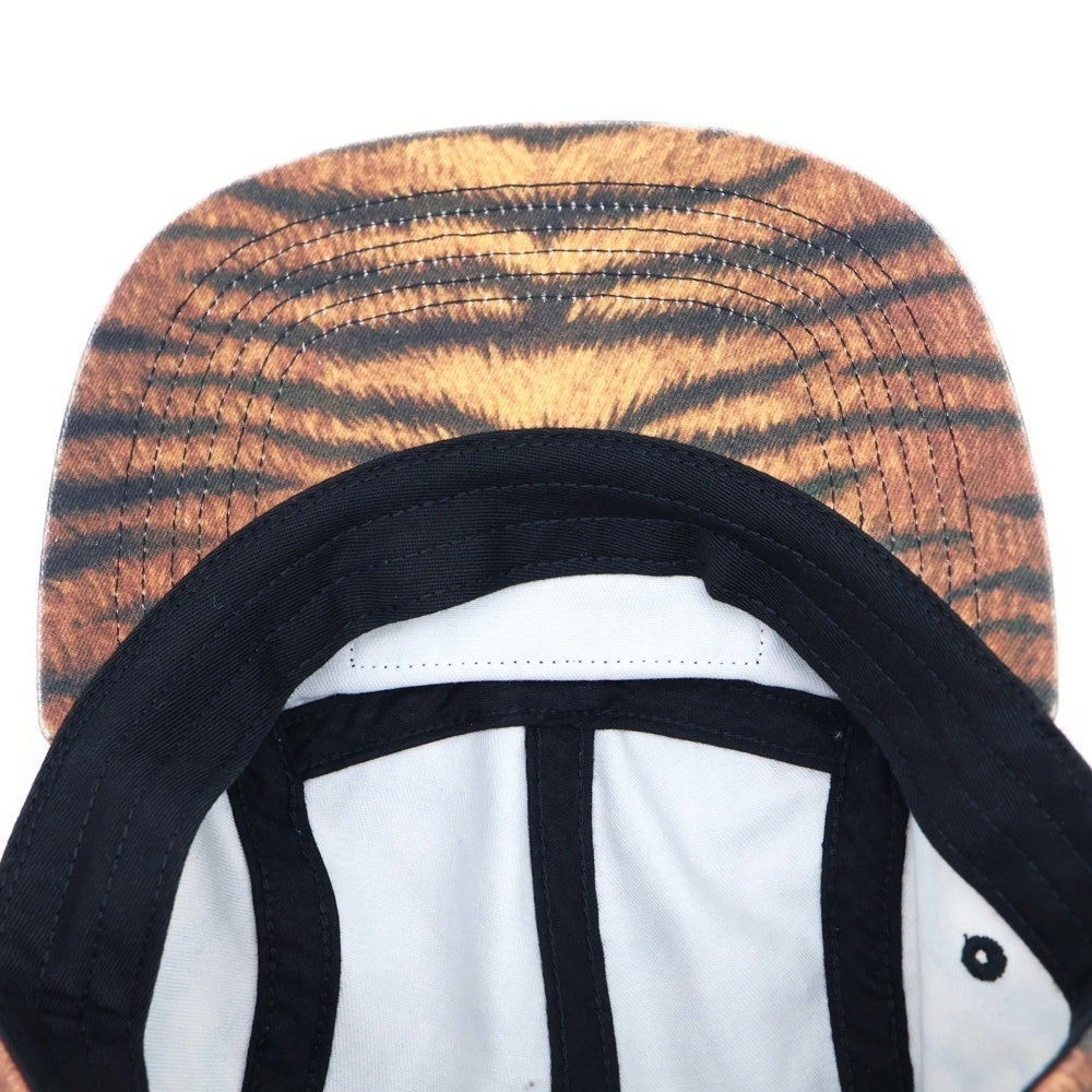 SUPREME(シュプリーム) 25AW Washed Chino Twill Camp Cap Tiger ボックスロゴ ウォッシュドチノツイル キャンプキャップ タイガー 帽子 ブラック/イエロー