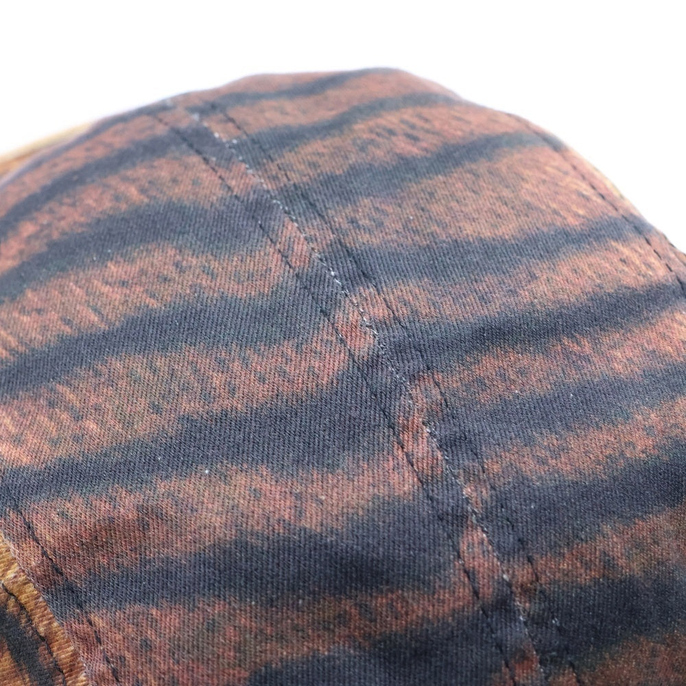 SUPREME(シュプリーム) 25AW Washed Chino Twill Camp Cap Tiger ボックスロゴ ウォッシュドチノツイル キャンプキャップ タイガー 帽子 ブラック/イエロー