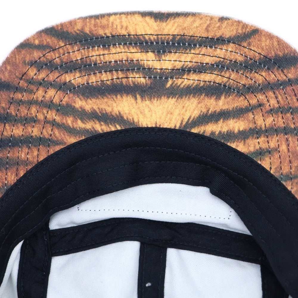 SUPREME(シュプリーム) 25AW Washed Chino Twill Camp Cap Tiger ボックスロゴ ウォッシュドチノツイル キャンプキャップ タイガー 帽子 ブラック/イエロー