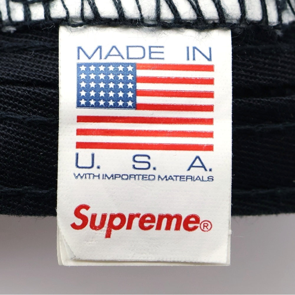 SUPREME(シュプリーム) 25AW Washed Chino Twill Camp Cap Tiger ボックスロゴ ウォッシュドチノツイル キャンプキャップ タイガー 帽子 ブラック/イエロー