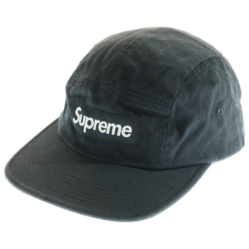 SUPREME(シュプリーム) 24AW Washed Chino Twill Camp Cap ボックスロゴ ウォッシュドチノツイルキャンプキャップ 帽子 ブラック