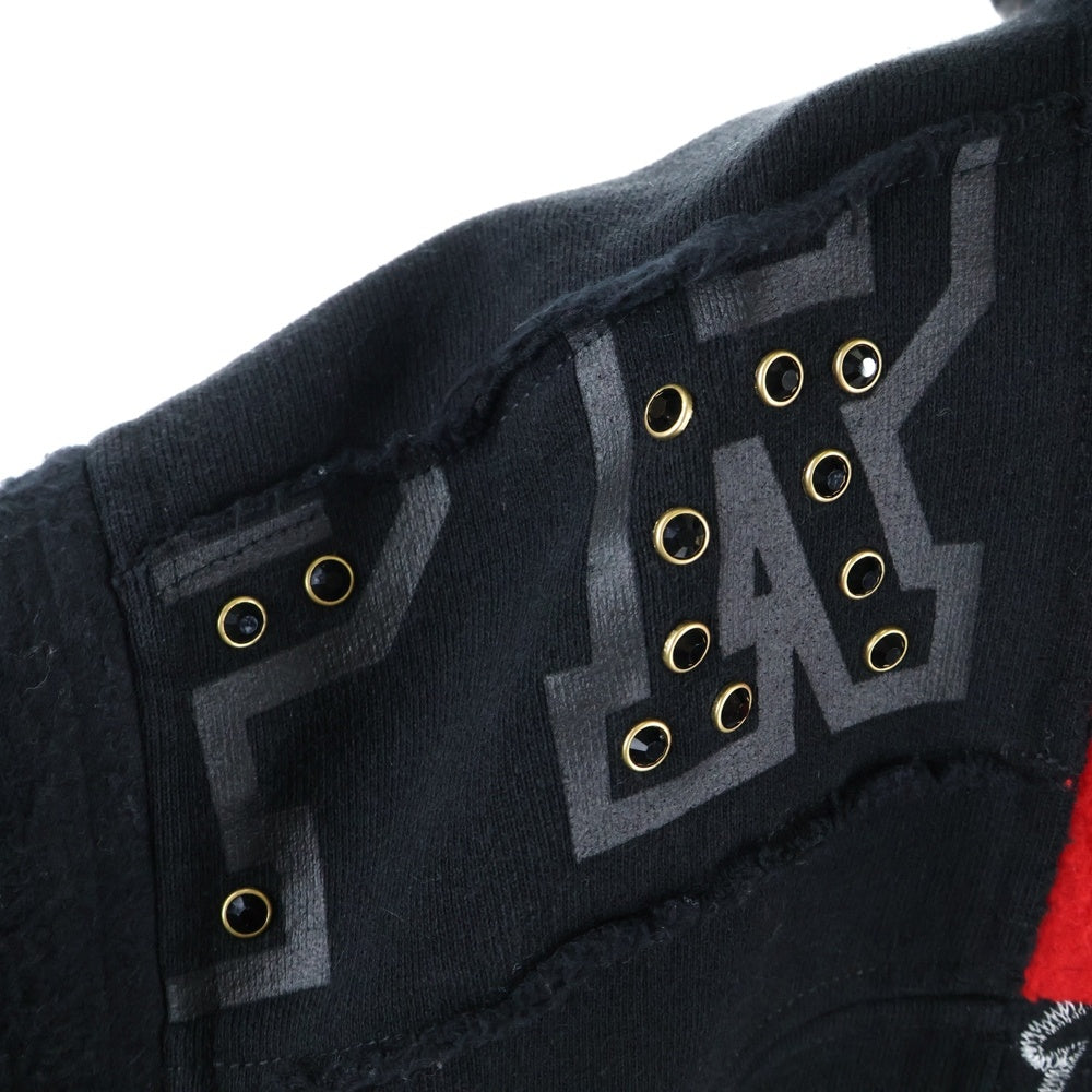 SUPREME(シュプリーム) 25SS Patchwork Zip Up Hooded Sweatshirt パッチワーク ジップアップスウェットパーカー フーディー ブラック