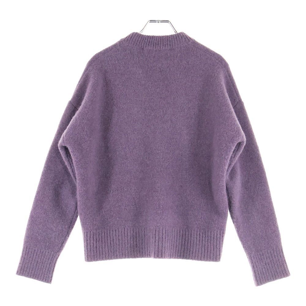 AMI Alexandre Mattiussi(アミアレクサンドルマテュッシ) ROUND NECK KNITS ハートロゴ ウールニットセーター パープル UKS025.KN0032
