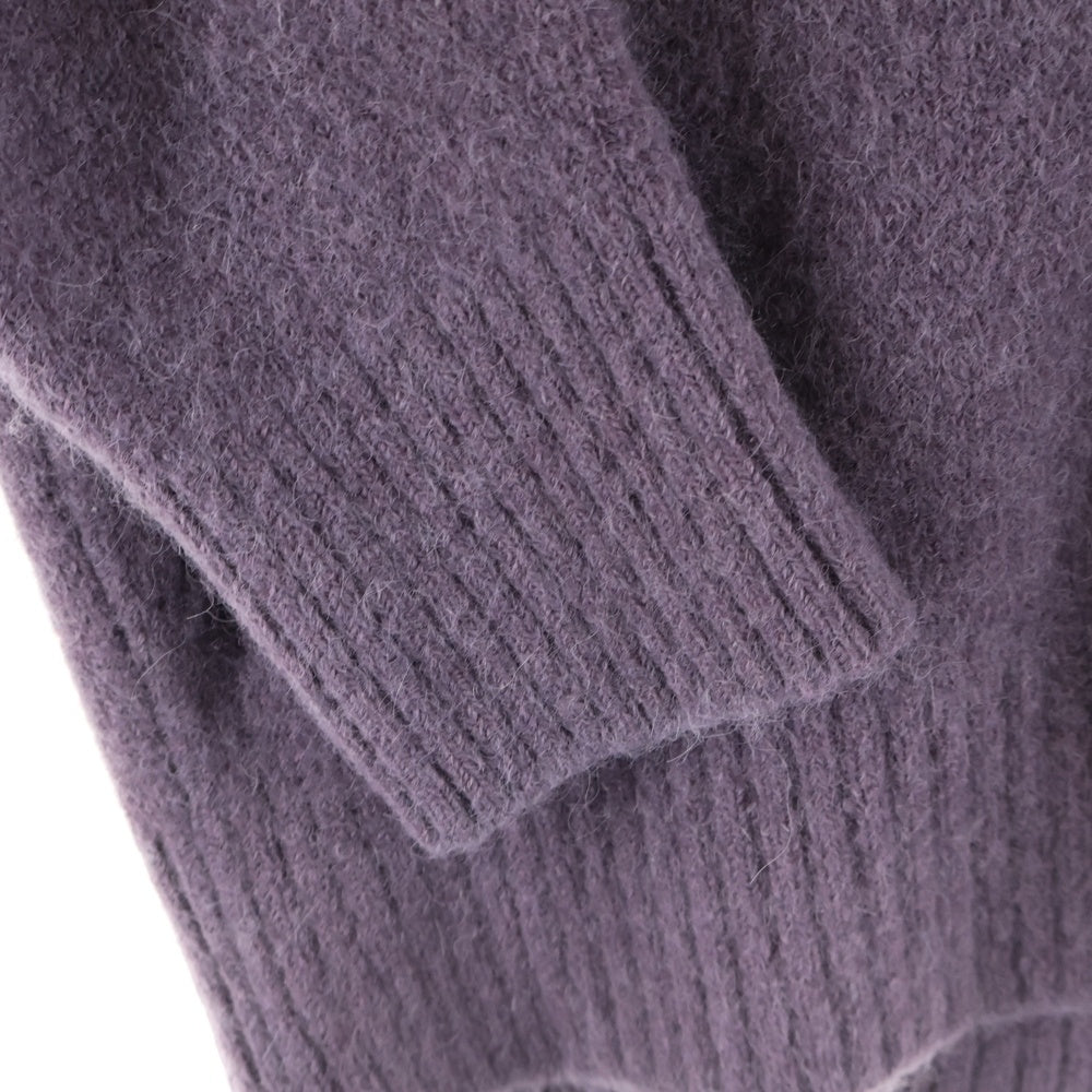 AMI Alexandre Mattiussi(アミアレクサンドルマテュッシ) ROUND NECK KNITS ハートロゴ ウールニットセーター パープル UKS025.KN0032