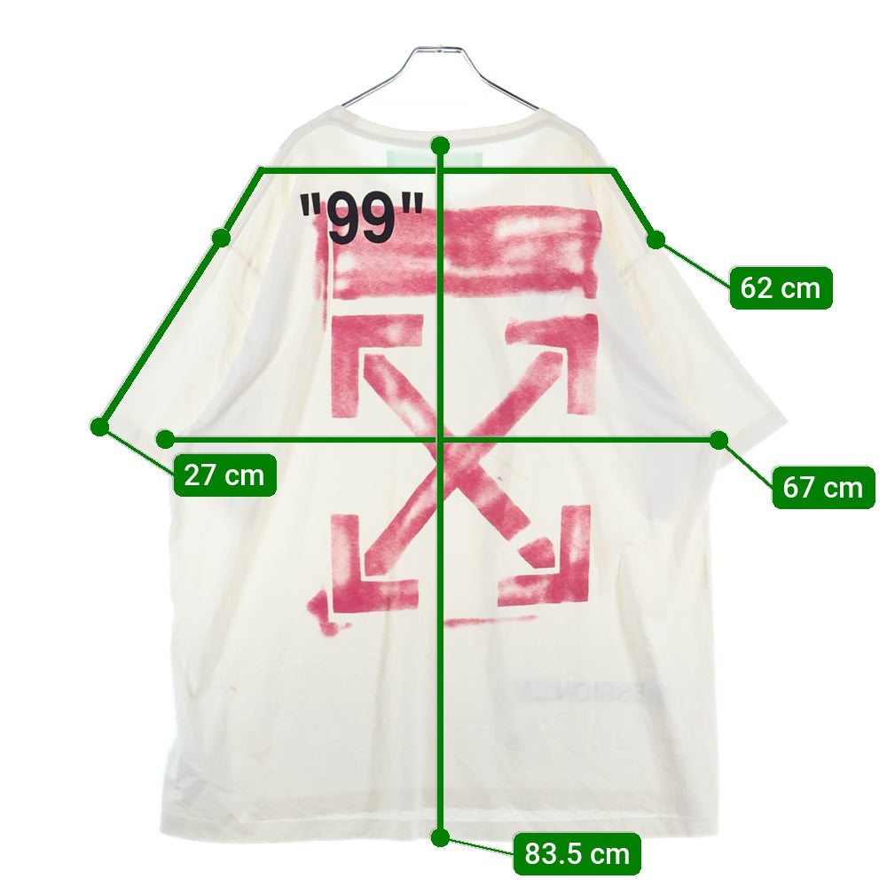 OFF-WHITE(オフホワイト) 19SS Stencil T-Shirt オーバーサイズ半袖Tシャツ ホワイト OMAA038R19185015