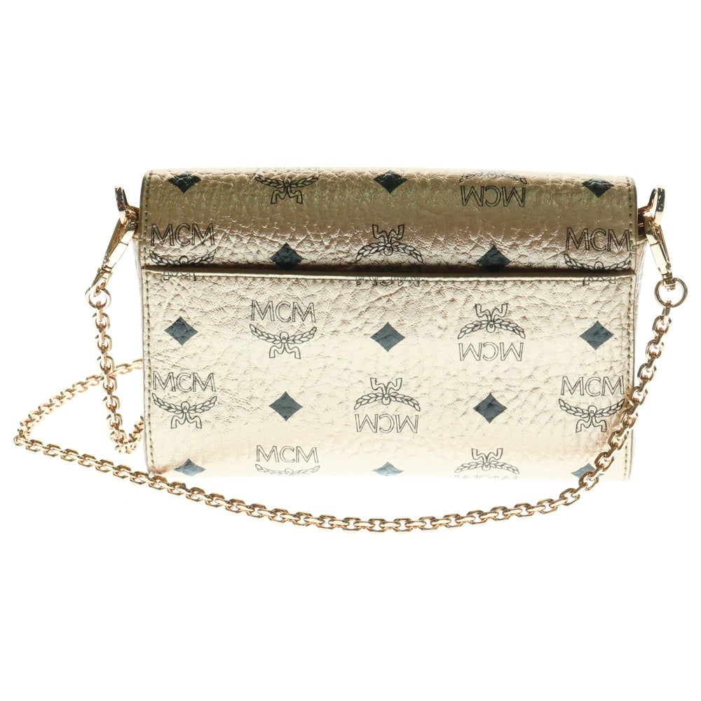 MCM(エム シー エム) Millie Flap Crossbody ミリーフラップ クロスボディ チェーン ショルダーバッグ ゴールド MYZ9SME04TC001