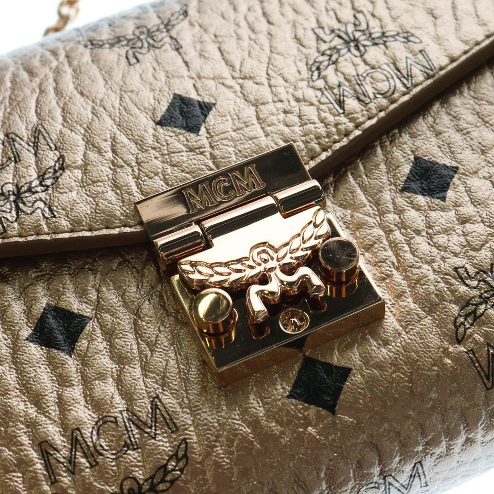 MCM(エム シー エム) Millie Flap Crossbody ミリーフラップ クロスボディ チェーン ショルダーバッグ ゴールド MYZ9SME04TC001