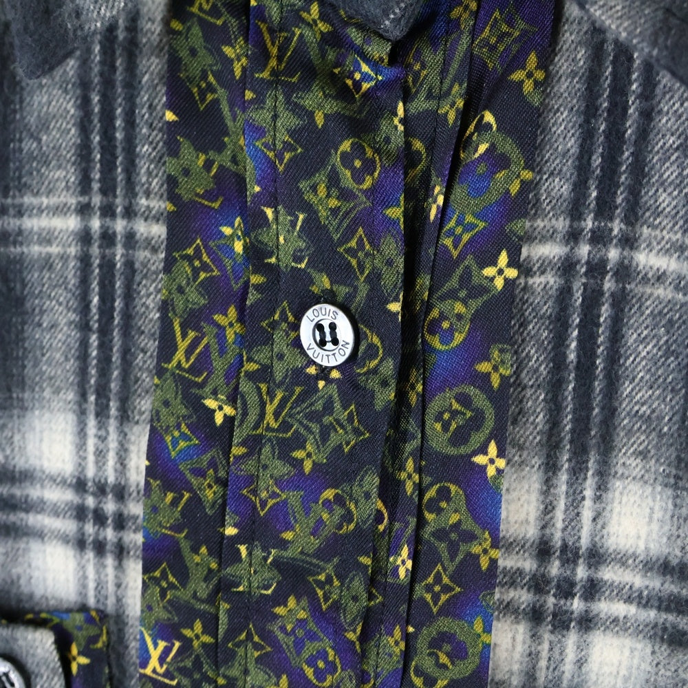 LOUIS VUITTON(ルイヴィトン) モノグラム チェック 長袖 ワンピース ブラック ECC-W04
