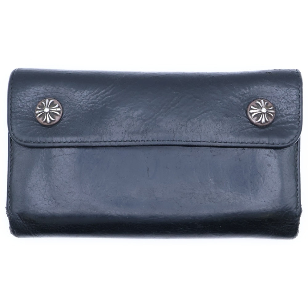 CHROME HEARTS(クロムハーツ) WAVE ウェーブ レザーウォレット 財布 ブラック BCA374