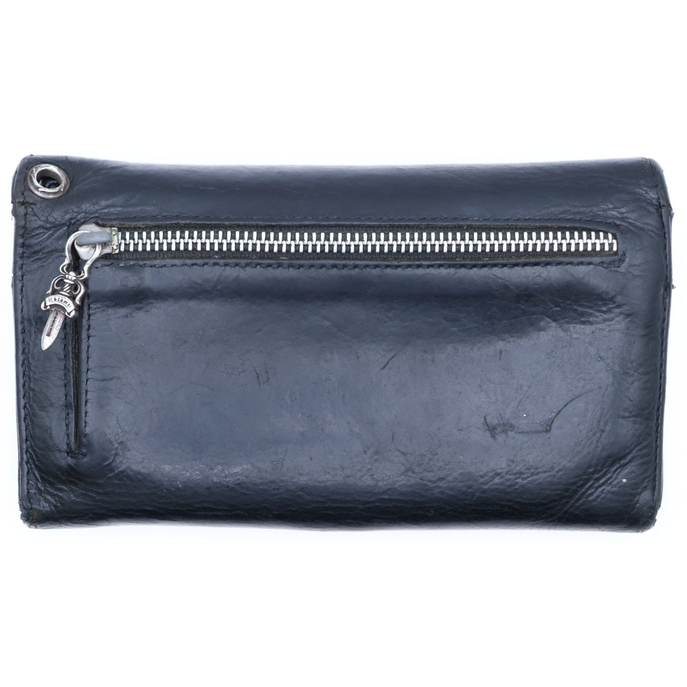 CHROME HEARTS(クロムハーツ) WAVE ウェーブ レザーウォレット 財布 ブラック BCA374
