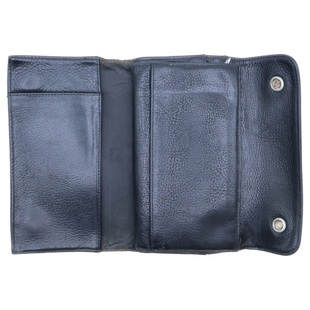 CHROME HEARTS(クロムハーツ) WAVE ウェーブ レザーウォレット 財布 ブラック BCA374