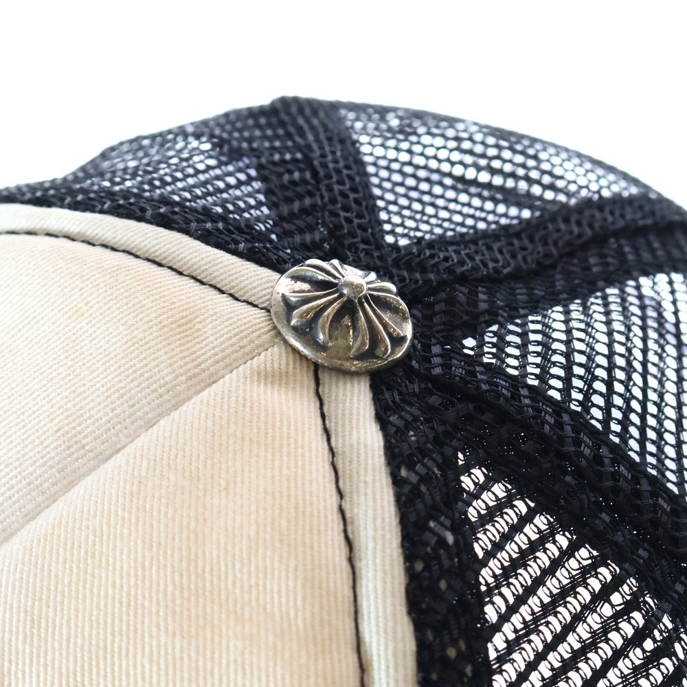 CHROME HEARTS(クロムハーツ) TRUCKER CAP CHパッチメッシュトラッカーキャップ クロスボール付 帽子 ブラック/ホワイト