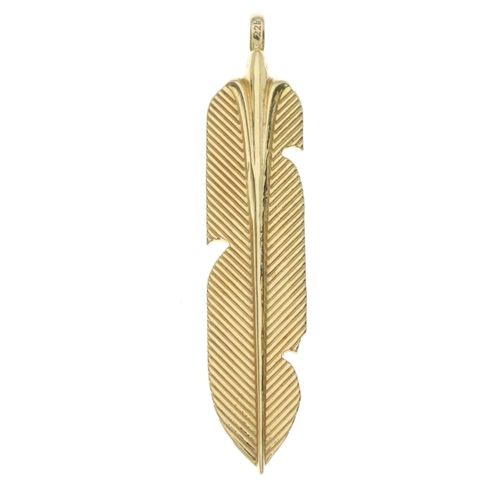 CHROME HEARTS(クロムハーツ) 22K FEATHER PENDANT フェザーペンダント ネックレストップ ゴールド