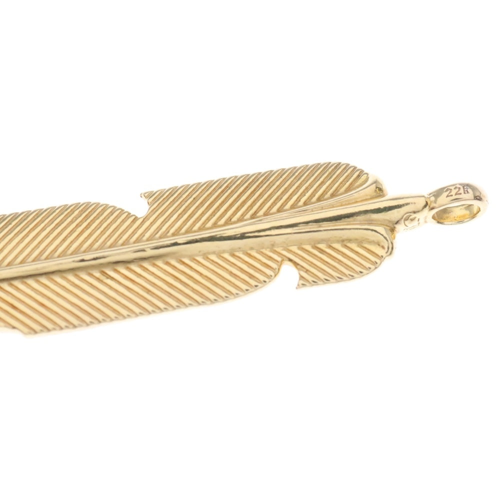 CHROME HEARTS(クロムハーツ) 22K FEATHER PENDANT フェザーペンダント ネックレストップ ゴールド