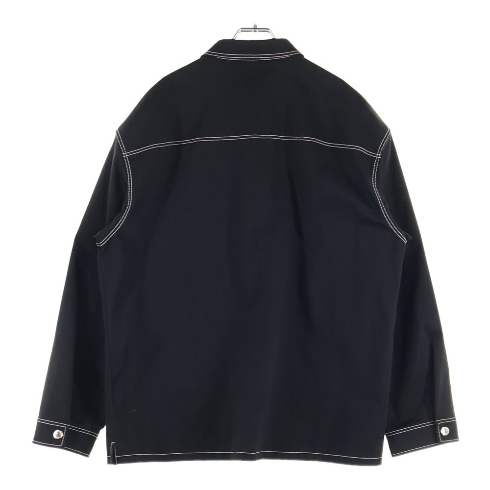 PRADA(プラダ) Overshirt トライアングルロゴ 長袖シャツ ブラック SC696 S232 108I