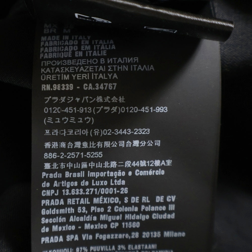 PRADA(プラダ) Overshirt トライアングルロゴ 長袖シャツ ブラック SC696 S232 108I