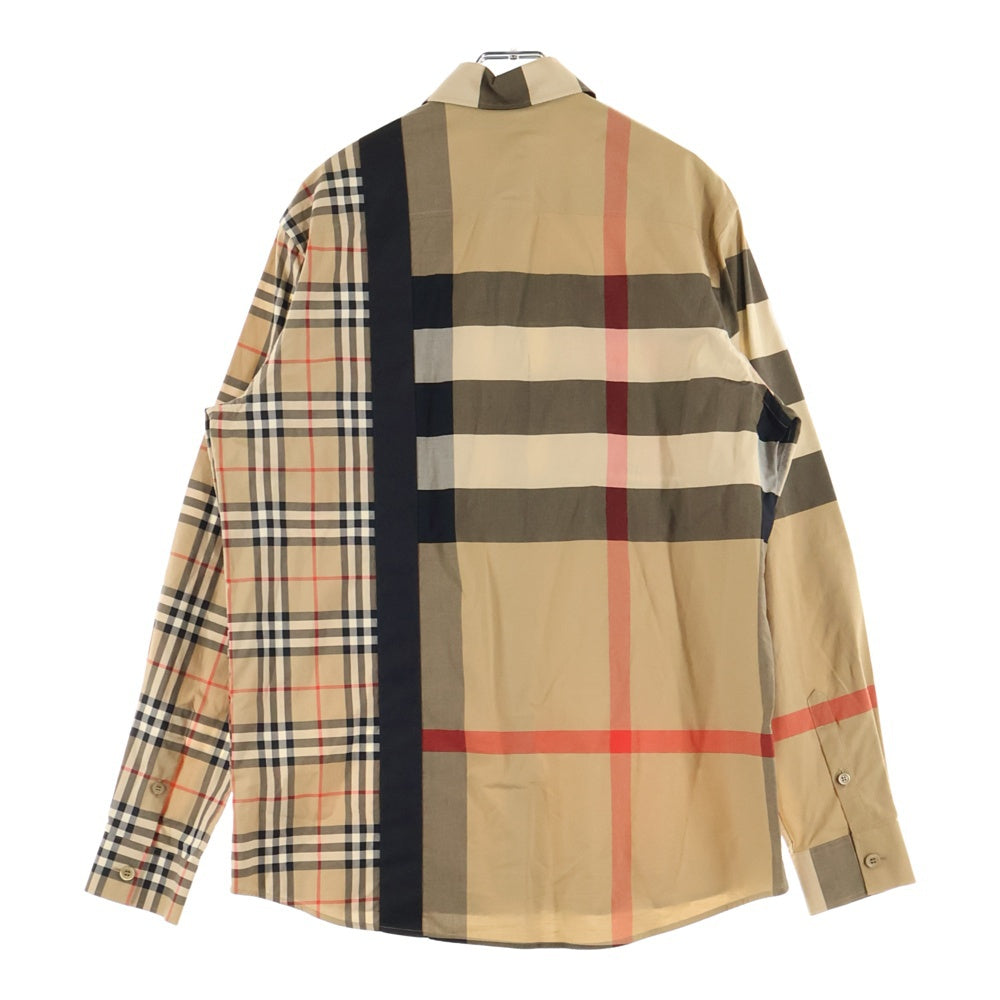 BURBERRY(バーバリー) 20AW ロゴパッチワークプリント長袖シャツ ベージュ 8033101