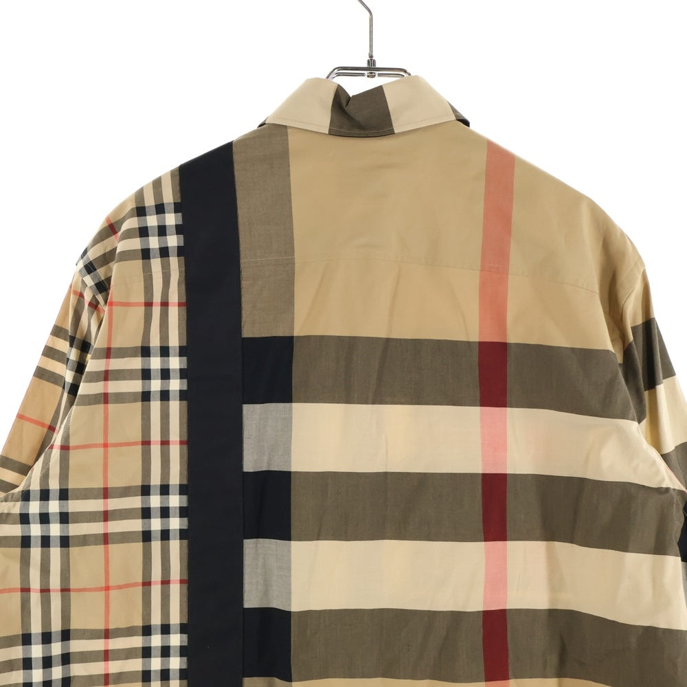 BURBERRY(バーバリー) 20AW ロゴパッチワークプリント長袖シャツ ベージュ 8033101