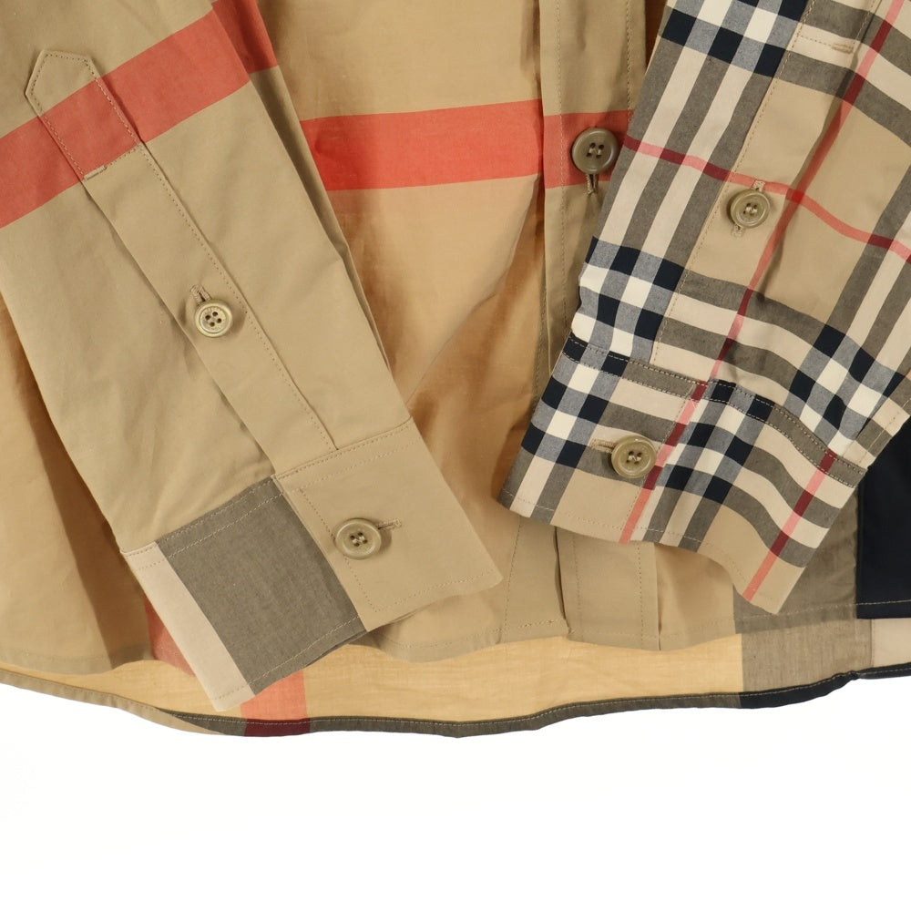 BURBERRY(バーバリー) 20AW ロゴパッチワークプリント長袖シャツ ベージュ 8033101