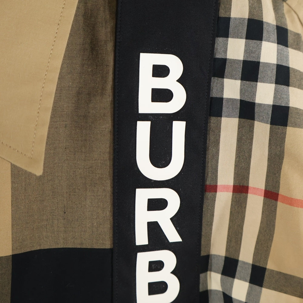 BURBERRY(バーバリー) 20AW ロゴパッチワークプリント長袖シャツ ベージュ 8033101