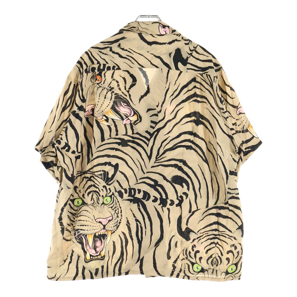 WACKO MARIA(ワコマリア) TIM LEHI S/S HAWAIIAN SHIRT TYPE 1 ティムリーハイ ハワイアン半袖シャツ アロハシャツ タイガー ブラウン TIMLEHI-WM-HI18