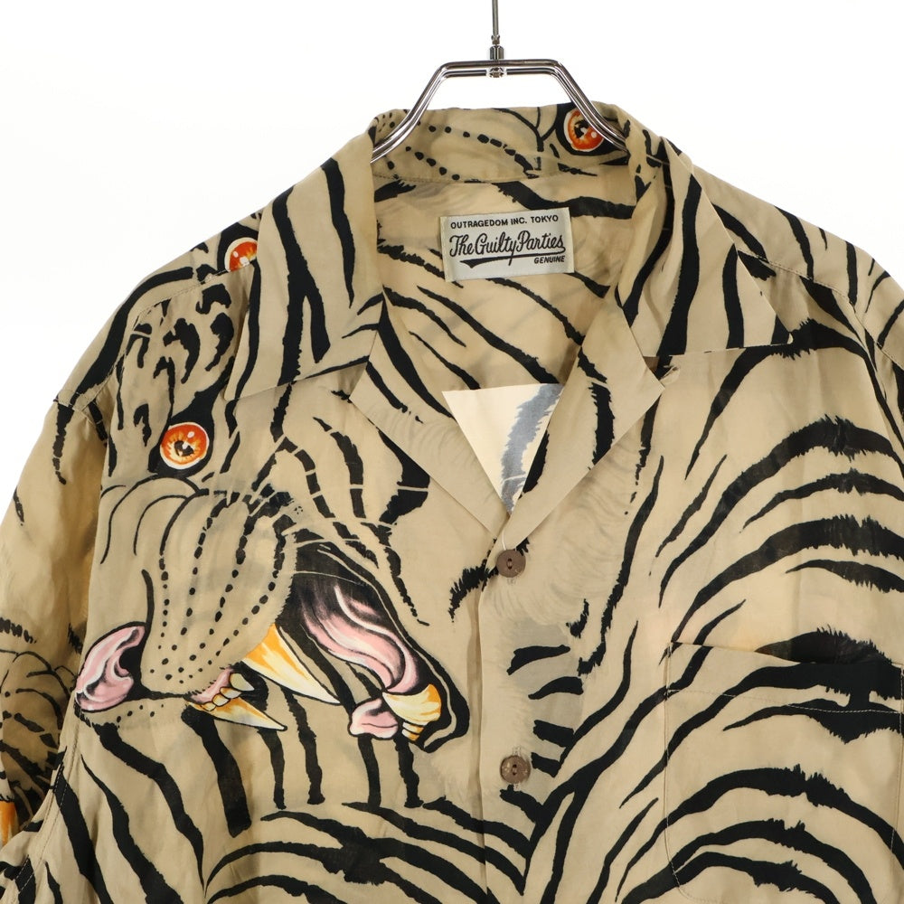 WACKO MARIA(ワコマリア) TIM LEHI S/S HAWAIIAN SHIRT TYPE 1 ティムリーハイ ハワイアン半袖シャツ アロハシャツ タイガー ブラウン TIMLEHI-WM-HI18