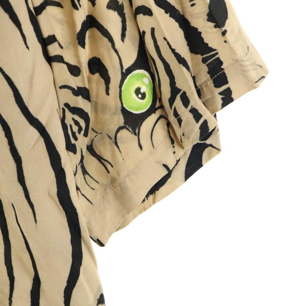 WACKO MARIA(ワコマリア) TIM LEHI S/S HAWAIIAN SHIRT TYPE 1 ティムリーハイ ハワイアン半袖シャツ アロハシャツ タイガー ブラウン TIMLEHI-WM-HI18