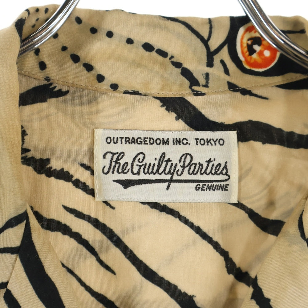 WACKO MARIA(ワコマリア) TIM LEHI S/S HAWAIIAN SHIRT TYPE 1 ティムリーハイ ハワイアン半袖シャツ アロハシャツ タイガー ブラウン TIMLEHI-WM-HI18