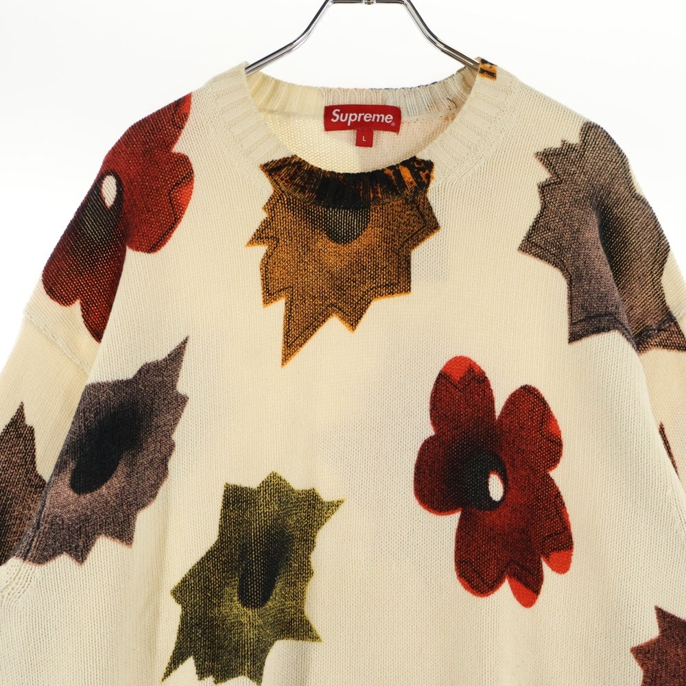 SUPREME(シュプリーム) 22SS Nate Lowman Sweater ネイト ローマン ニット セーター ホワイト
