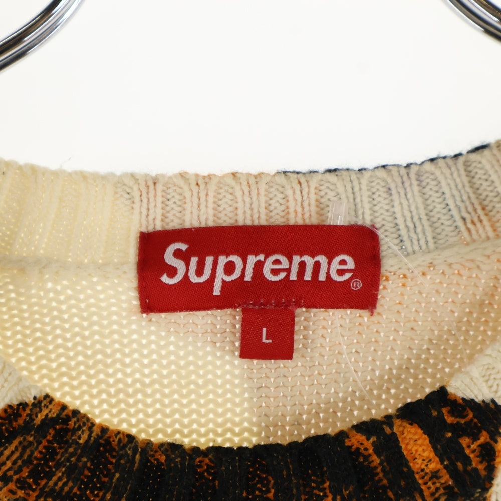 SUPREME(シュプリーム) 22SS Nate Lowman Sweater ネイト ローマン ニット セーター ホワイト