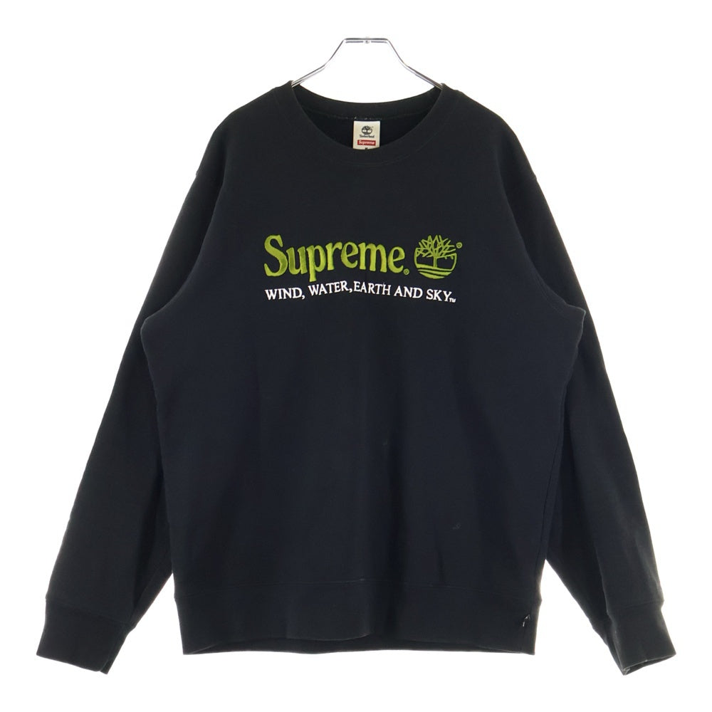 SUPREME(シュプリーム) ×Timberland Crewneck Sweat ティンバーランド クルーネックスウェットトレーナー ブラック