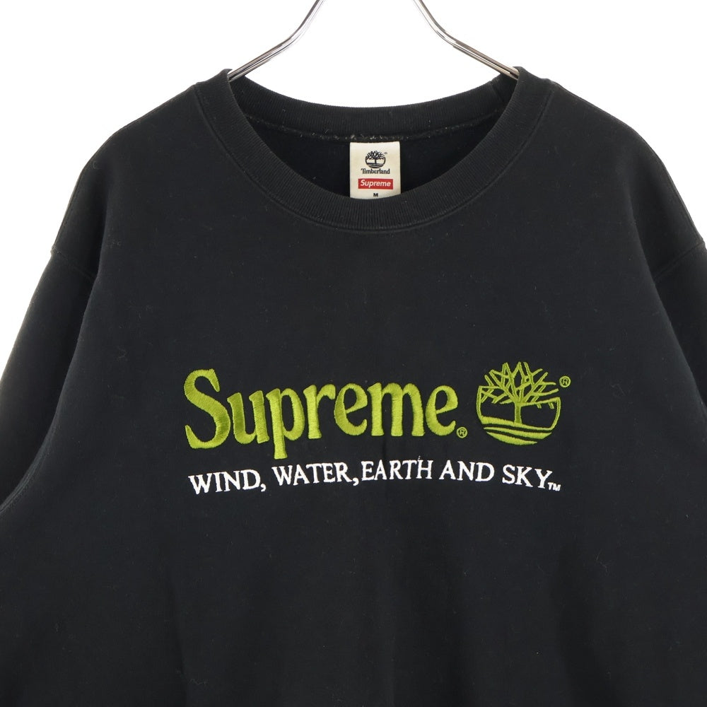 SUPREME(シュプリーム) ×Timberland Crewneck Sweat ティンバーランド クルーネックスウェットトレーナー ブラック