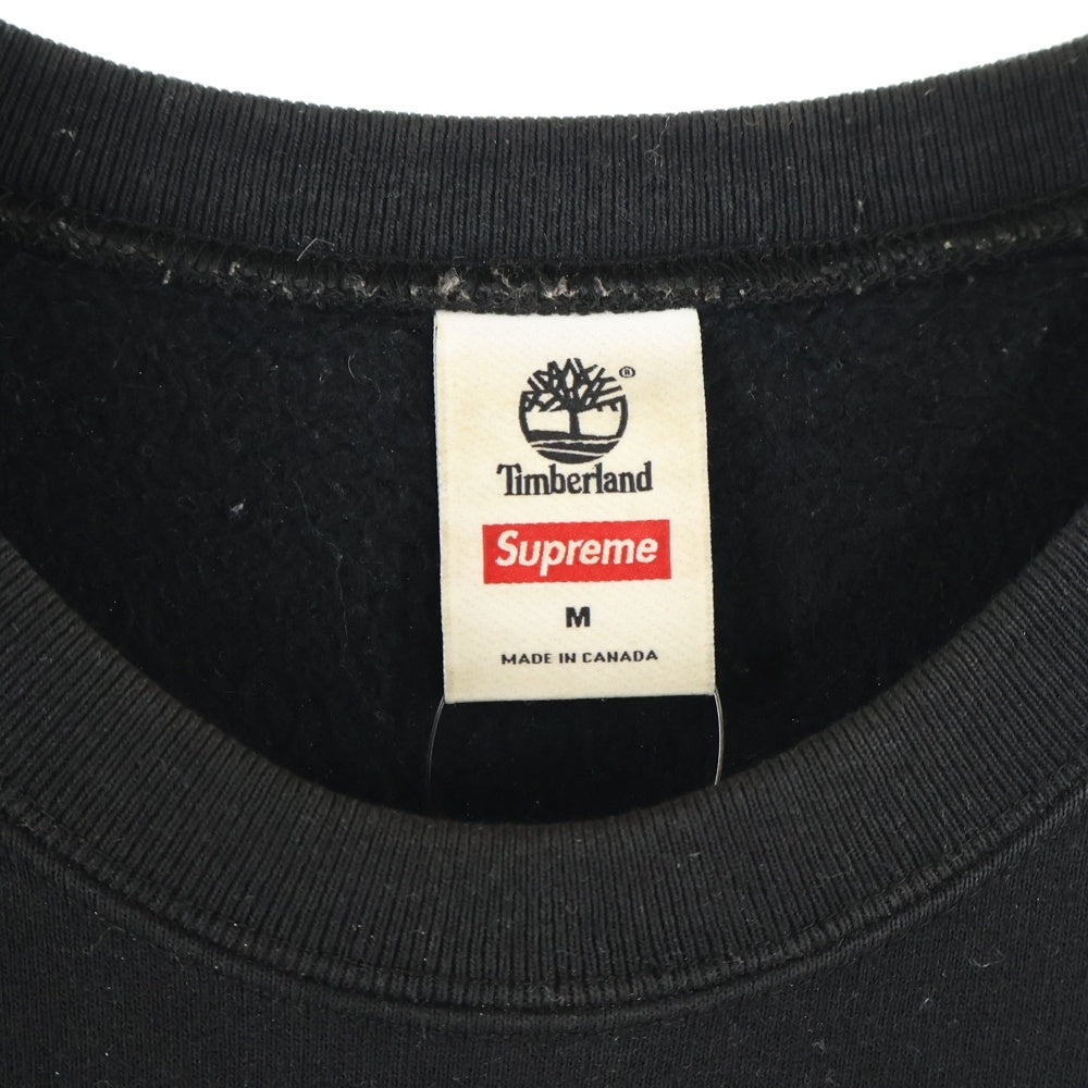 SUPREME(シュプリーム) ×Timberland Crewneck Sweat ティンバーランド クルーネックスウェットトレーナー ブラック