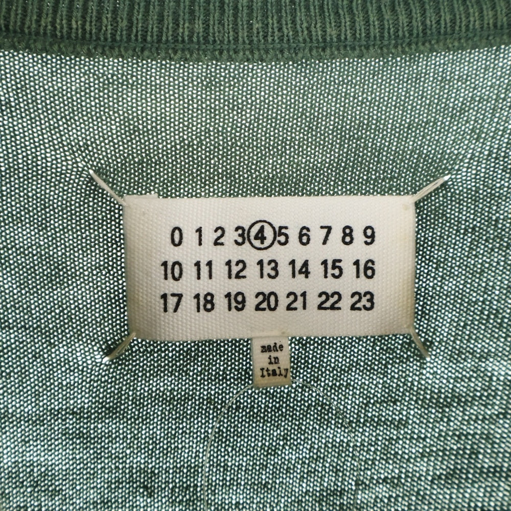 Maison Margiela(メゾンマルジェラ) 20SS Wool One Peace ショルダーカットオフ クルーネック ウールニットワンピース グリーン レディース S51CU0169 S17248