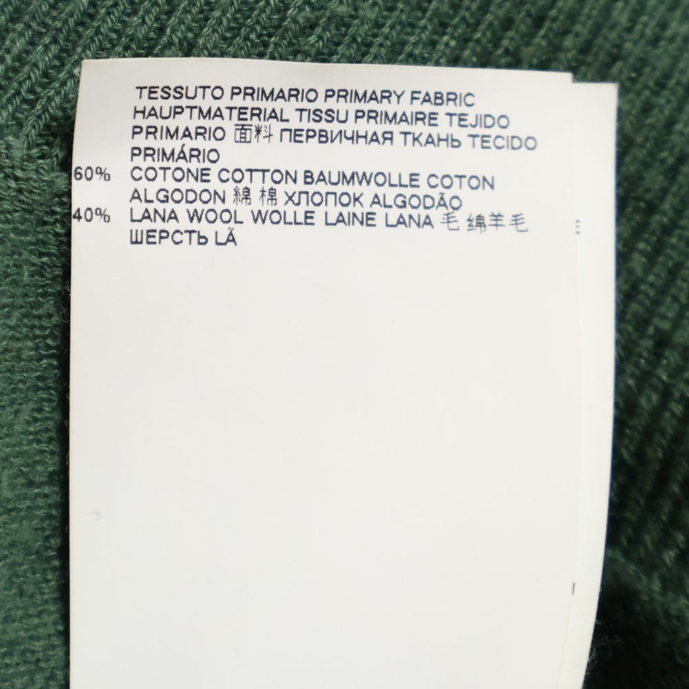 Maison Margiela(メゾンマルジェラ) 20SS Wool One Peace ショルダーカットオフ クルーネック ウールニットワンピース グリーン レディース S51CU0169 S17248