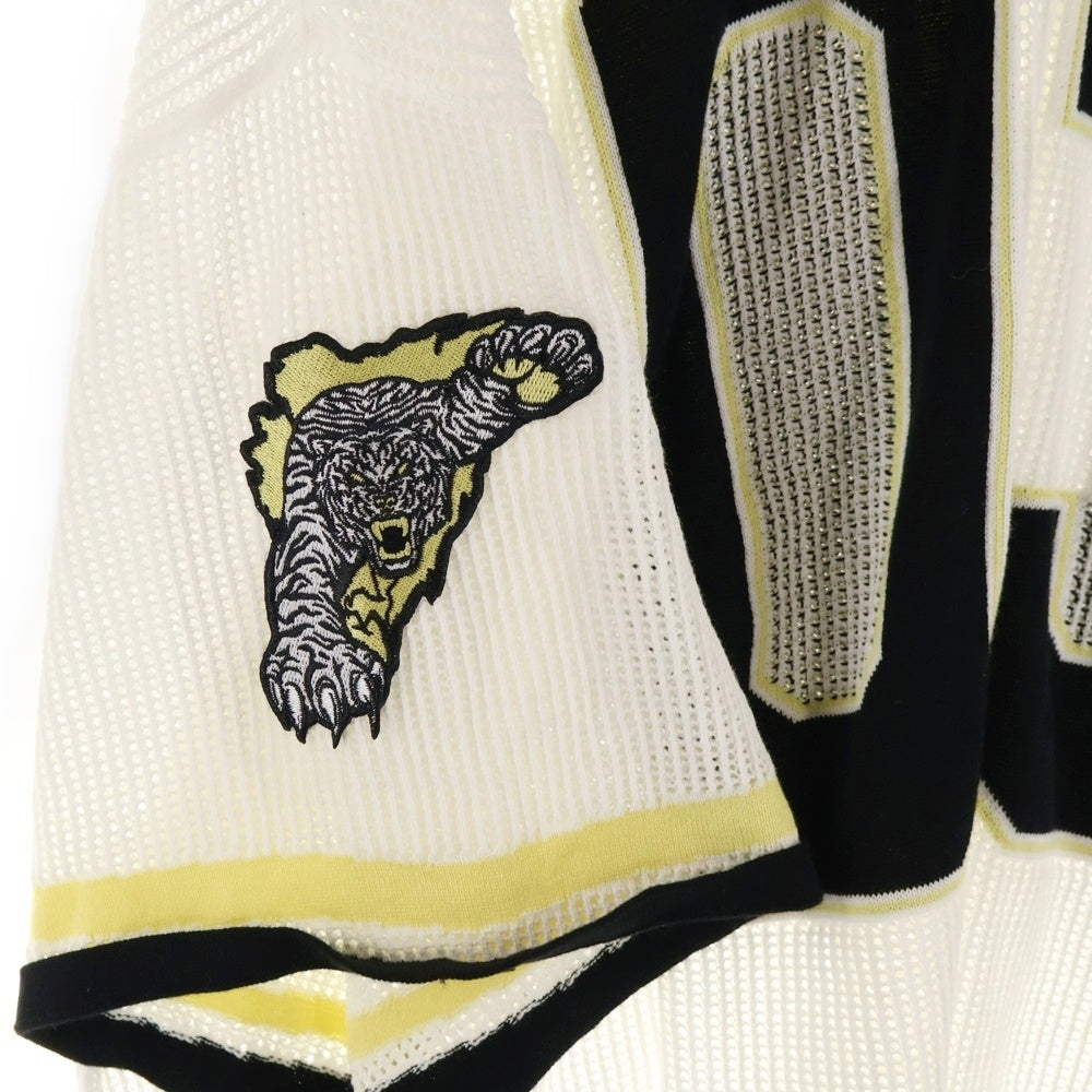 adidas(アディダス) Adilenium Season3 Knit Jersey Vネック 半袖ニットジャージー メッシュシャツ ホワイト JX1699