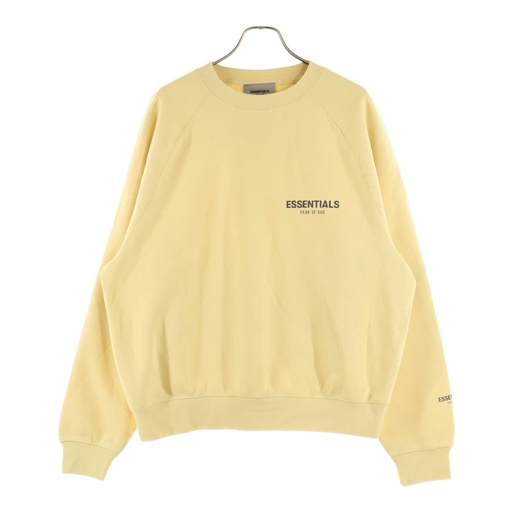 FEAR OF GOD ESSENTIALS(フィアオブゴッド エッセンシャルズ) SWEATSHIRT リフレクターロゴ クルーネックスウェットトレーナー イエロー