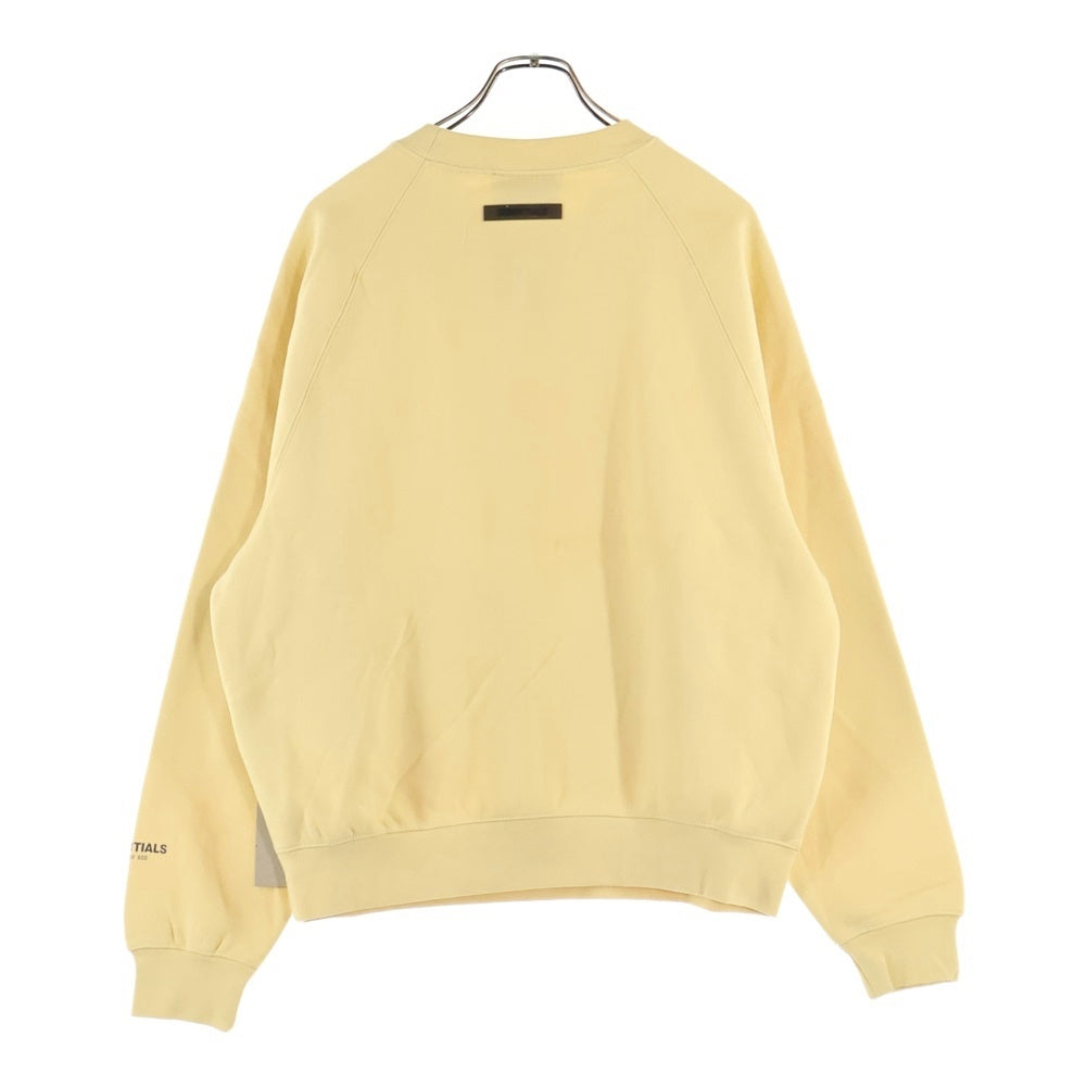 FEAR OF GOD ESSENTIALS(フィアオブゴッド エッセンシャルズ) SWEATSHIRT リフレクターロゴ クルーネックスウェットトレーナー イエロー