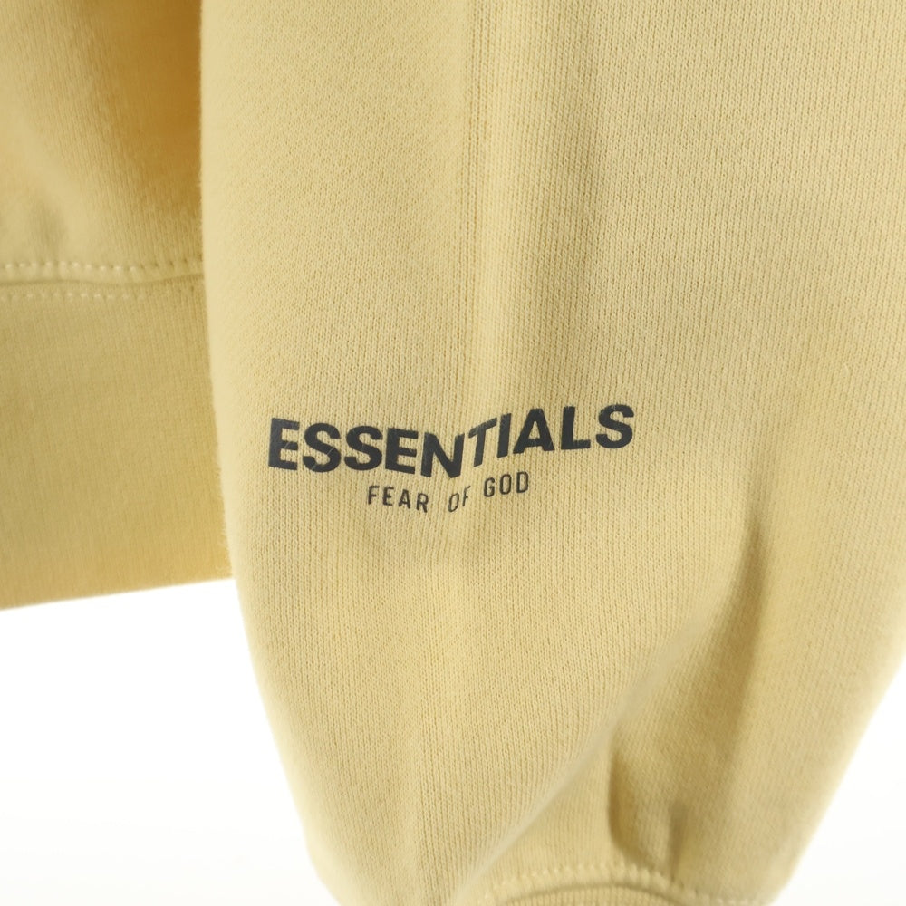FEAR OF GOD ESSENTIALS(フィアオブゴッド エッセンシャルズ) SWEATSHIRT リフレクターロゴ クルーネックスウェットトレーナー イエロー