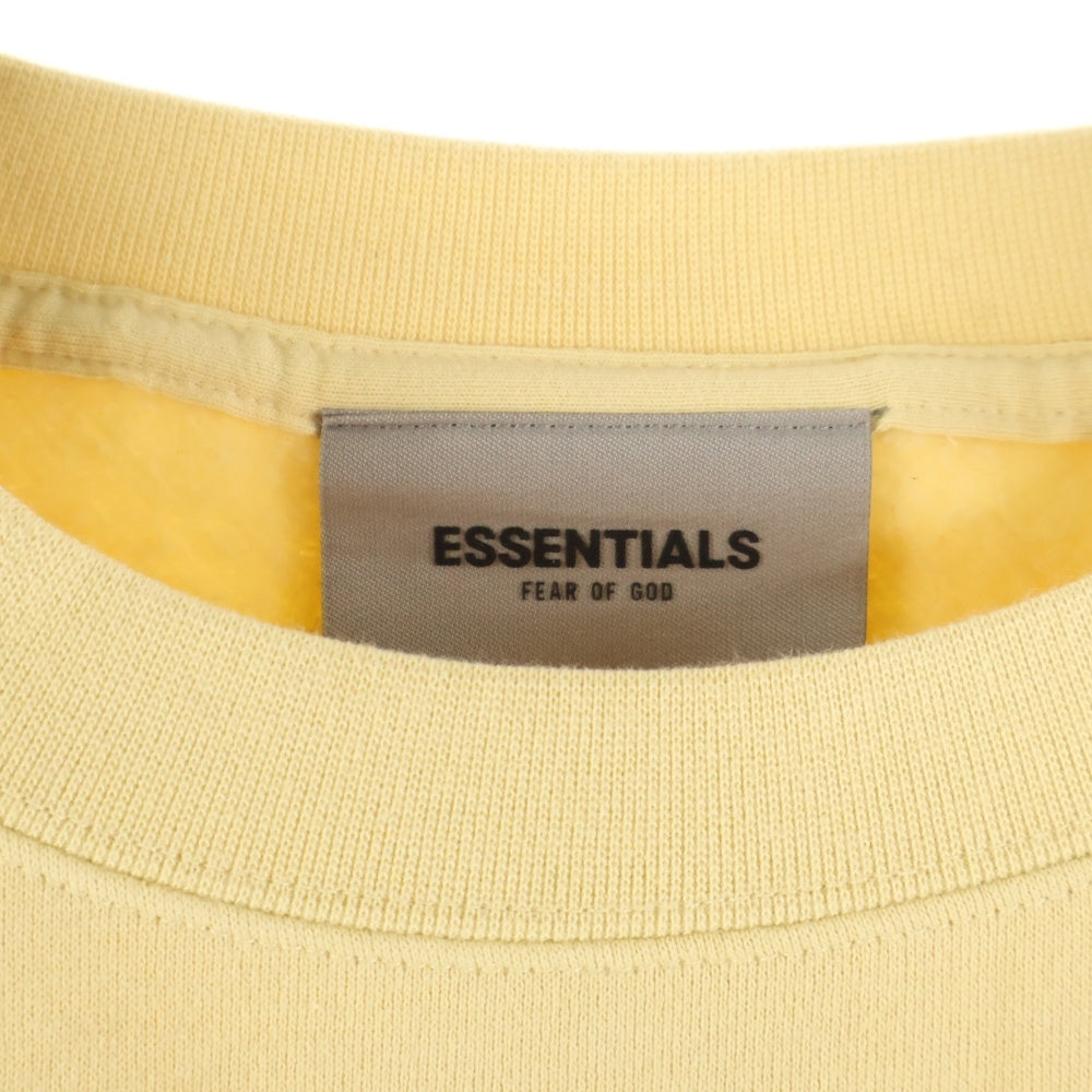 FEAR OF GOD ESSENTIALS(フィアオブゴッド エッセンシャルズ) SWEATSHIRT リフレクターロゴ クルーネックスウェットトレーナー イエロー