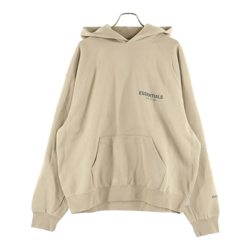 FEAR OF GOD ESSENTIALS(フィアオブゴッド エッセンシャルズ) HOODIE リフレクターロゴ プルオーバースウェットパーカー フーディー ベージュ