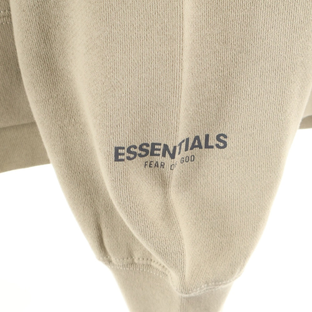 FEAR OF GOD ESSENTIALS(フィアオブゴッド エッセンシャルズ) HOODIE リフレクターロゴ プルオーバースウェットパーカー フーディー ベージュ