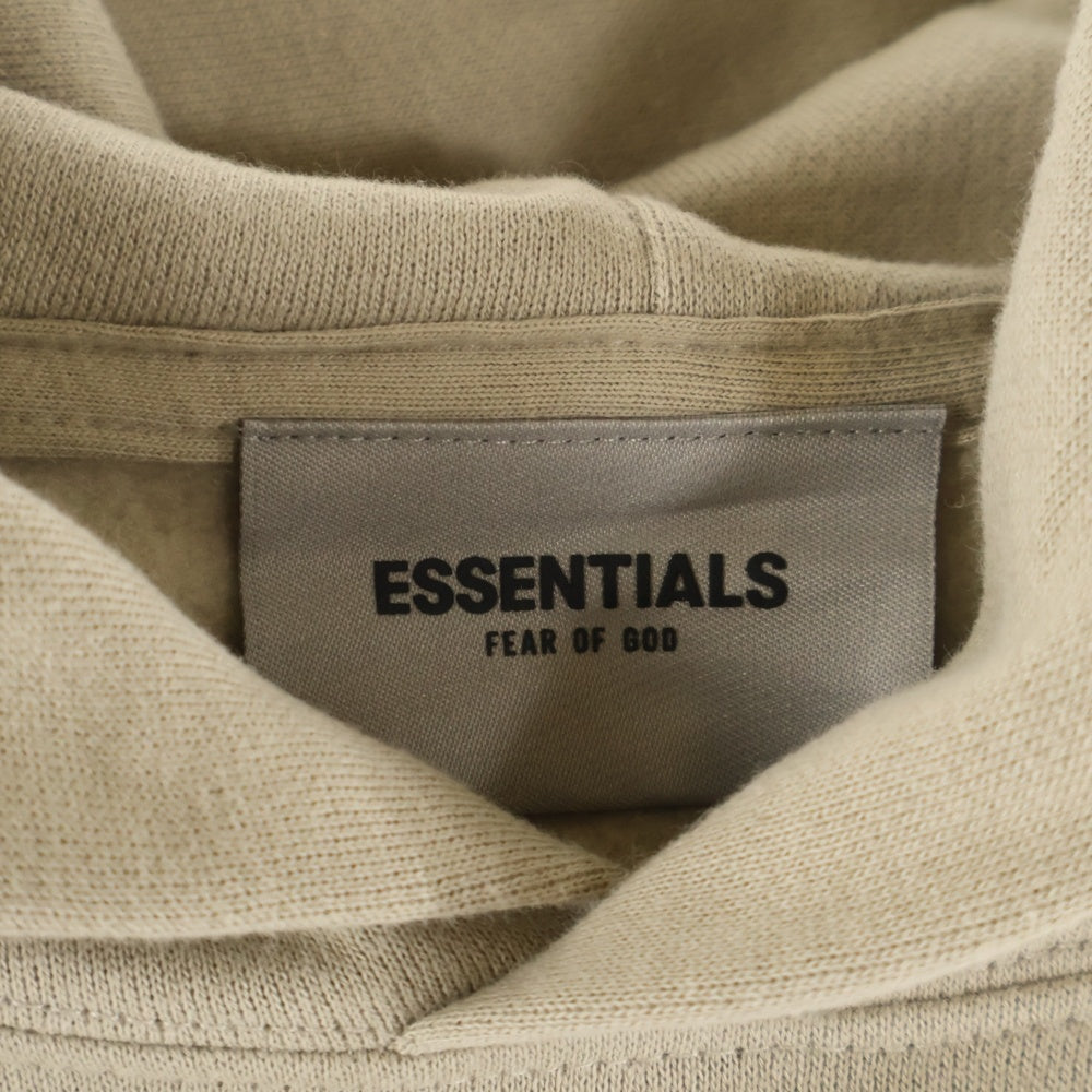 FEAR OF GOD ESSENTIALS(フィアオブゴッド エッセンシャルズ) HOODIE リフレクターロゴ プルオーバースウェットパーカー フーディー ベージュ