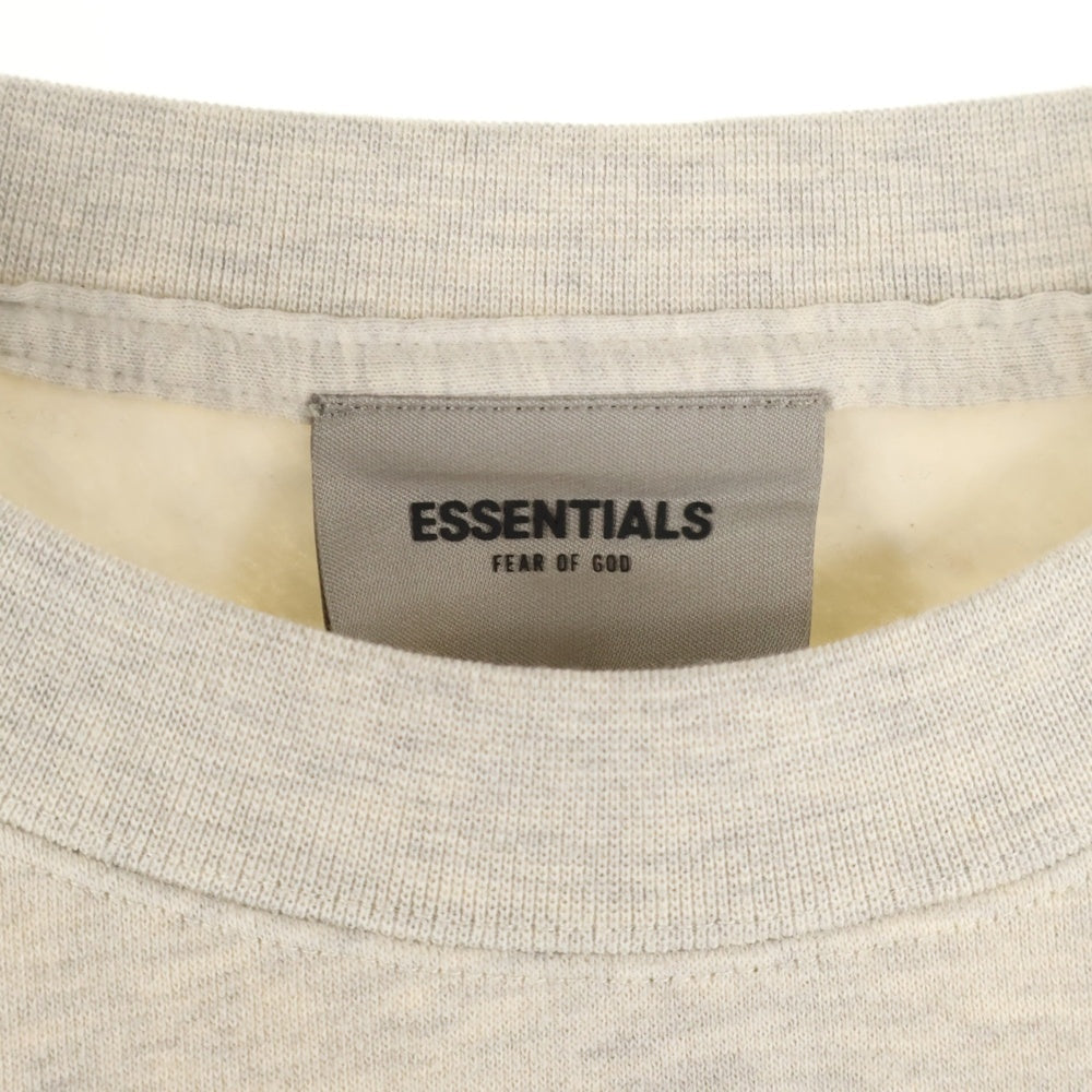FEAR OF GOD ESSENTIALS(フィアオブゴッド エッセンシャルズ) SWEATSHIRT リフレクターロゴ クルーネックスウェットトレーナー グレージュ