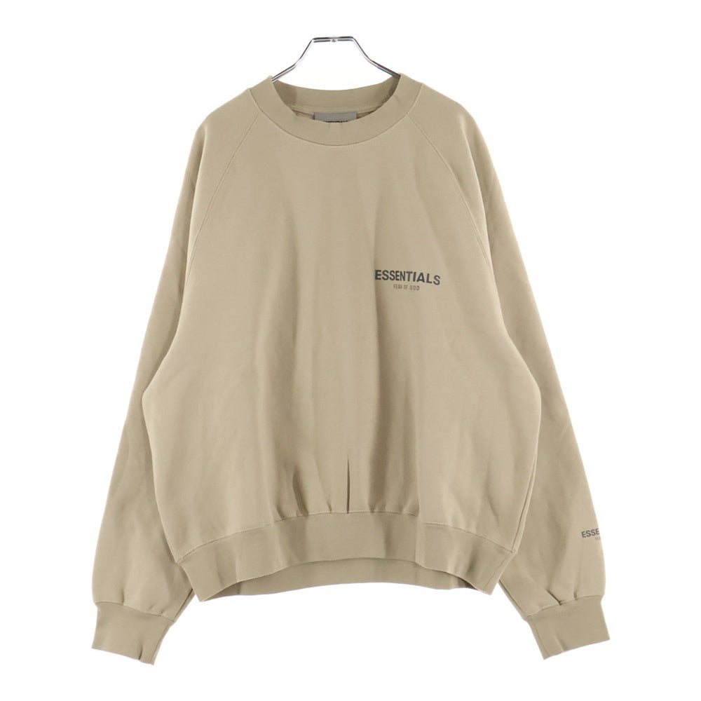 FEAR OF GOD ESSENTIALS(フィアオブゴッド エッセンシャルズ) SWEATSHIRT リフレクターロゴ クルーネックスウェットトレーナー ベージュ